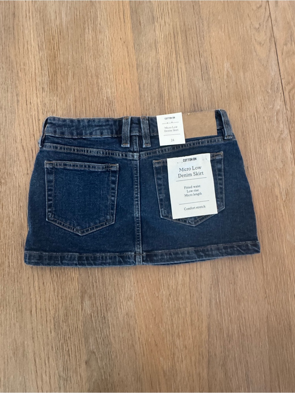 Cotton On Dark Blue Denim Mini Skirt - Picture 2 of 5